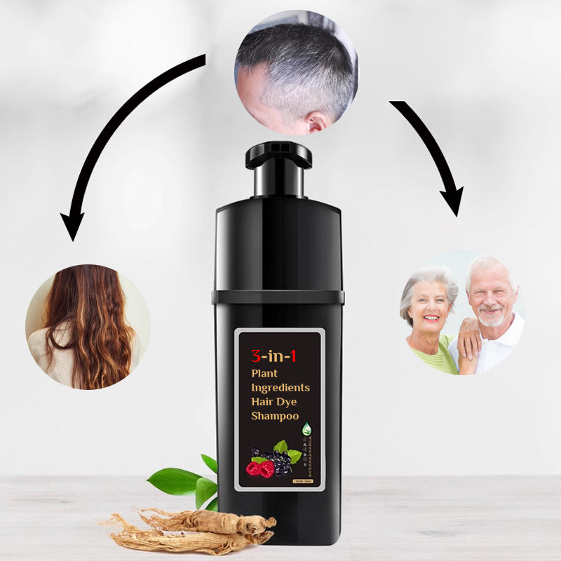 Champú de tinte para el cabello con ingredientes vegetales