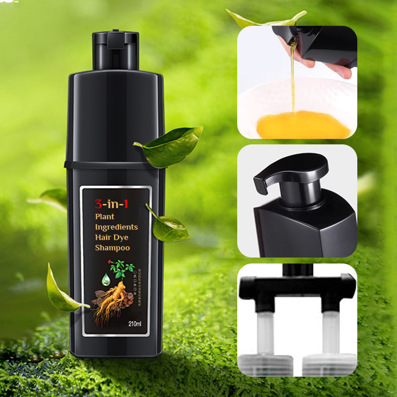 Champú de tinte para el cabello con ingredientes vegetales