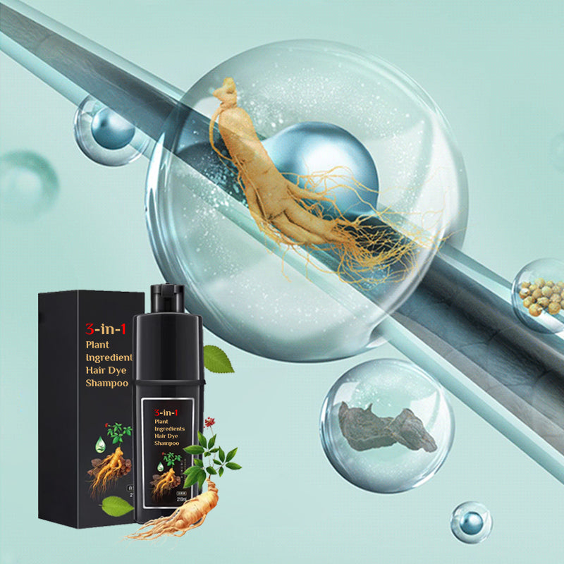 Champú de tinte para el cabello con ingredientes vegetales