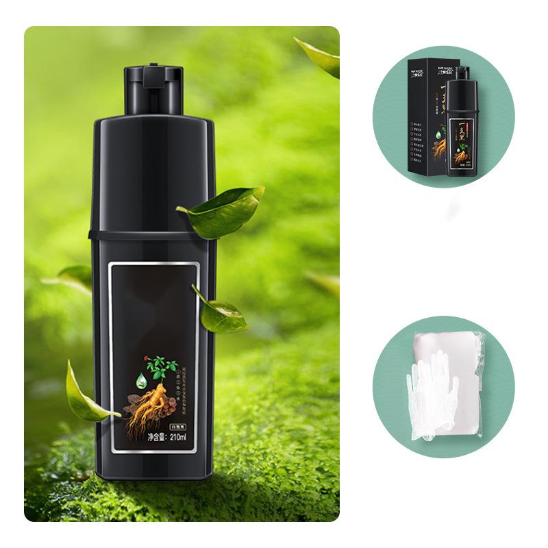 Champú de tinte para el cabello con ingredientes vegetales