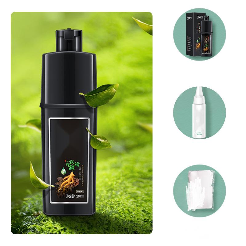 Champú de tinte para el cabello con ingredientes vegetales