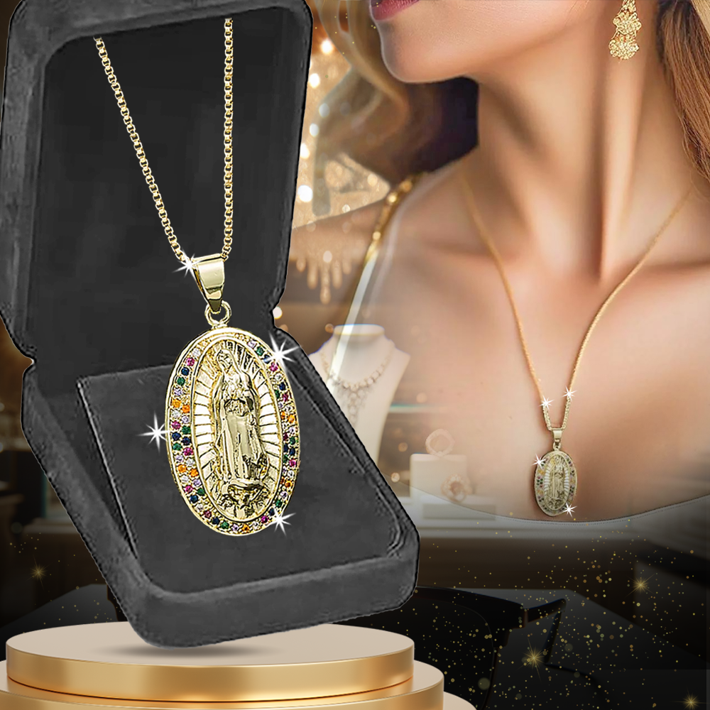 ❗ Collar Virgen María Oro 18K💯 ¡ENVÍO GRATIS! ❕