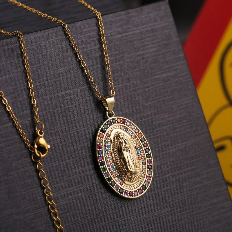 ❗ Collar Virgen María Oro 18K💯 ¡ENVÍO GRATIS! ❕