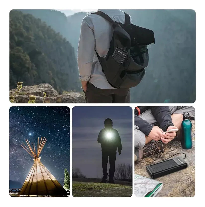 CARGADOR PORTATIL CON PANEL SOLAR 20000mAh