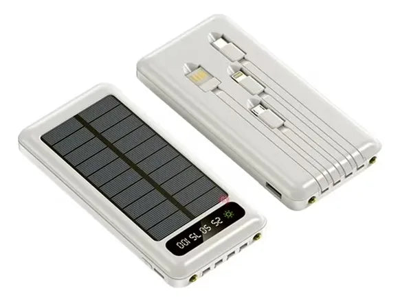 CARGADOR PORTATIL CON PANEL SOLAR 20000mAh